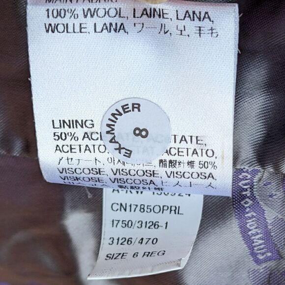 Aquascutum London Women's Wool Purple Peplum Buttoned Coat with Belt Size 6 Reg - Picture 9 of 10